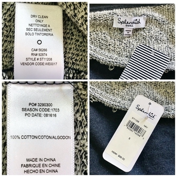 Splendid Blue Active Pullover top size S, New with tag - Picture 7 of 9